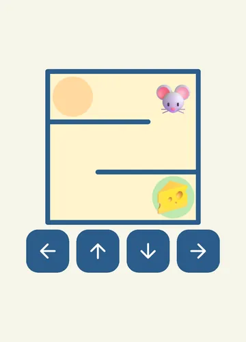 Maze game: help the mouse reach the cheese